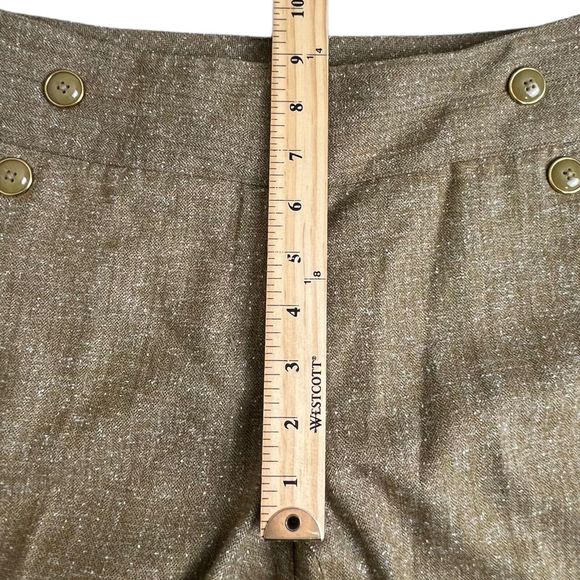 Cabi Womens Tan Spotted Mid Rise Wide‎ Leg Dress Pants 4 Style 377 - Picture 6 of 10